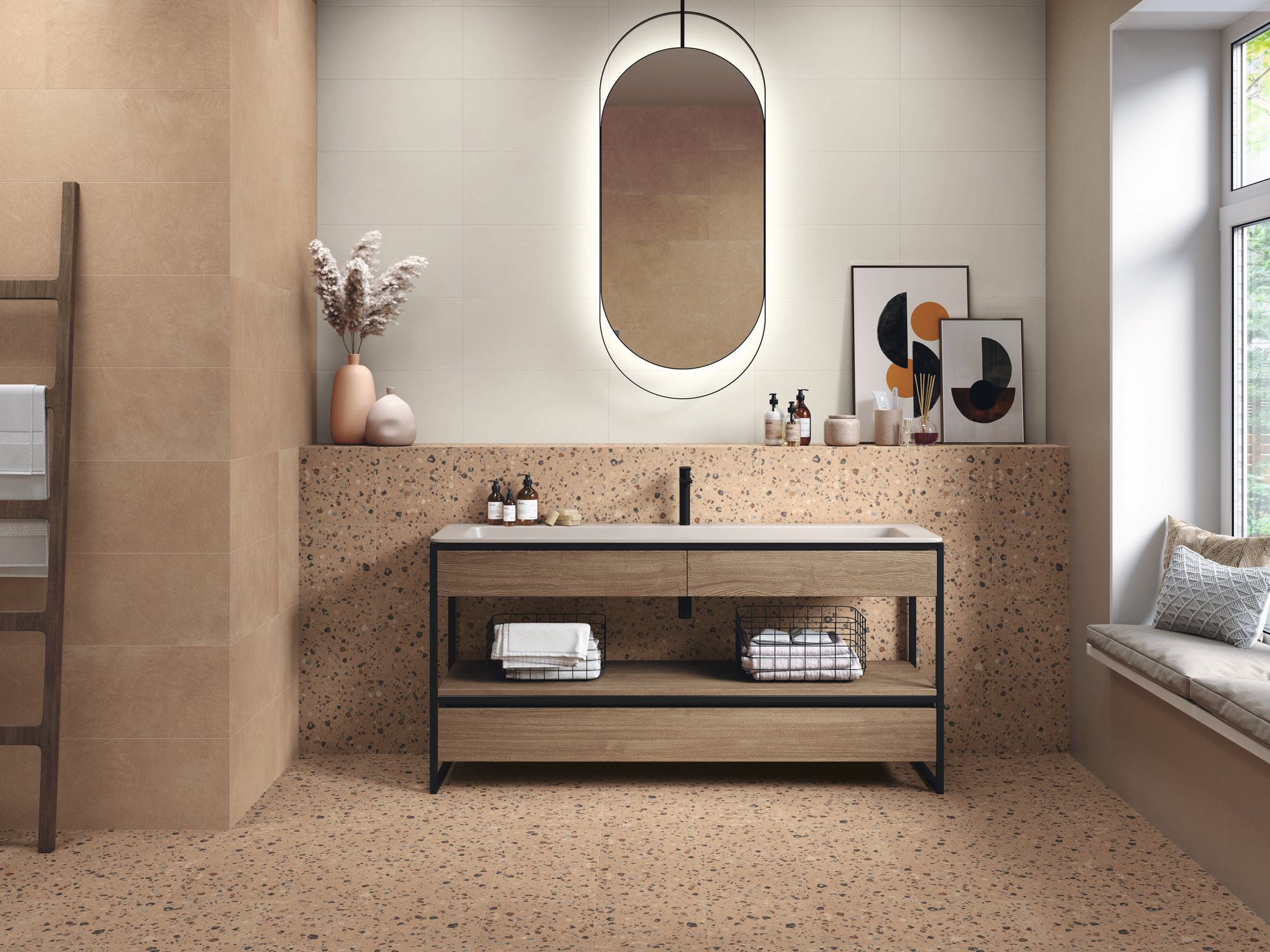 Ape Grupo Коллекция ARGILLAE Coccio Gobi Mat 60*60 см (J78) в интерьере